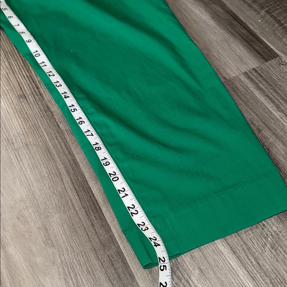 Talbots 14 curvy green dress pants womens work wear Irish St. Patrick’s Day crop - Picture 4 of 9